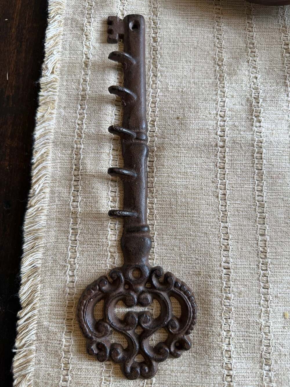 Cast Iron Key Coat Rack Rustic Home Decor Hanger Wall Entryway Organization